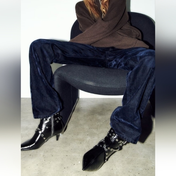 Zara Metal Trim Heeled Booties - Picture 3 of 14